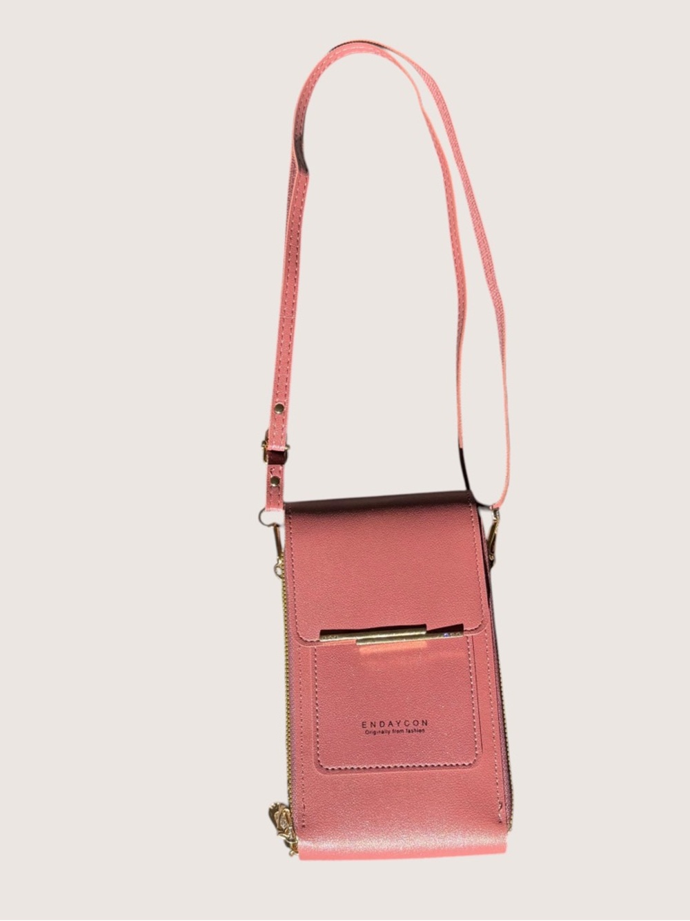 Endaycon Dusky Pink Crossbody Wallet Phone Bag